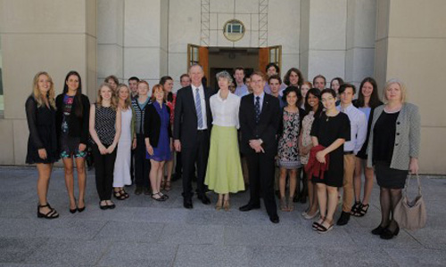 Lucy Kirk meets Tony Abbott 